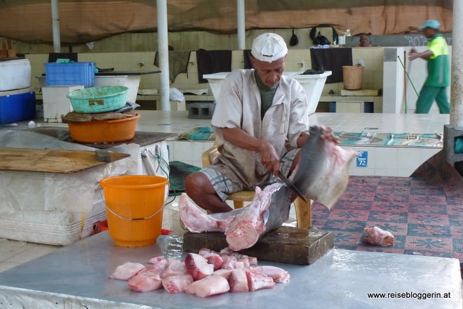 Fischverkäufer am Markt in Mutrah